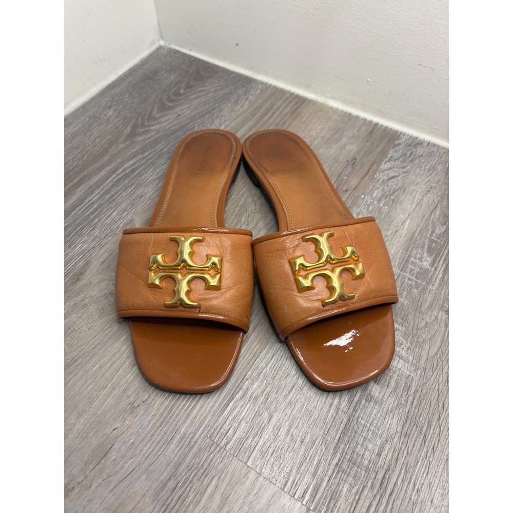 Tory Burch Eleanor Slides Size 7 Leather - Picture 4 of 8